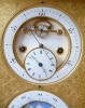 Very attractive mantel clock with four glasses, Brocots perpetual calendar, signed J. Silvani, Brighton, circa 1860