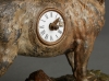 Animated clock within a pug dog, circa 1880
