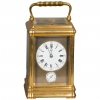 A fine French gilt brass, quarter repeating, corge case carriage clock, circa 1880