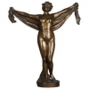 A nice patinated bronze of a nude female lady holding a scarf, circa 1880
