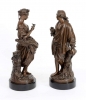 An Elegant Pair of Bronze Figures of a Couple, circa 1880.