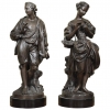An Elegant Pair of Bronze Figures of a Couple, circa 1880.