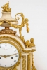 A French Louis XVI ormolu mounted marble mantel clock, circa 1780