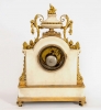 A French Louis XVI ormolu mounted marble mantel clock, circa 1780