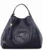 Gucci Navy Blue Soho Leather Shoulder Bag Large - Gucci