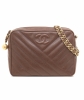 Chanel Brown Caviar Chevron Quilted Camera Bag - Chanel