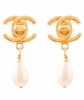 Chanel CC Turnlock Pearl Drop Earrings - Chanel