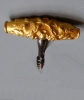  Decoratieve antieke kurkentrekker, verguld handvat, ‘tire bouchon’ Frankrijk c. 1880. 