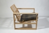 Børge Mogensen, twee eikenhouten fauteuils, stofontwerp Lis Ahlman, uitvoering Fredericia Stole Fabrik, 1956 - Børge Mogensen