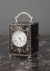 The small English tortoiseshell and silver carriage clock circa 1902