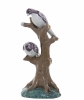 Birds Perched on a Branch of a Tree Trunk in Polychrome Dutch Delftware