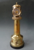 Messing vuurtoren-klok, barometer/thermometers, Frankrijk circa 1890.