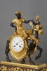 An unusual French ‘Directoire' gilt and patinated bronze mantel clock with young Arab on mule, circa 1800