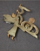 A decorative wooden Austrian cartel clock with angel, circa 1800