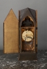A beautiful French Neogothic woodcarved triptych Travelling Clock, by Planchon, circa 1890
