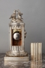 An 18th Century Louis XVI Pendule Clock by L'Epine, with an unusual silvered case by Osmond, circa 1780