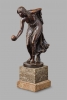 A patinated bronze ‘ Kugelspielerin’ by Walter Scott, circa 1890