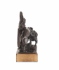 18e eeuwse Bronzen Sculptuur van Twee Vechtende Honden