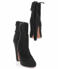 Alaïa Black Suede Lace-Up Detail Ankle Boots - Azzedine Alaïa