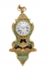 A small French Louis XV corne verte bracket clock, Coutterez A Lyon