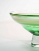 Floris Meydam, Leerdam Unica, Green glass bowl, executed by Leendert van der Linden, 1977 - Floris Meydam