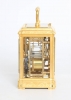 A French gilt brass engraved gorge case carriage clock, circa 1870