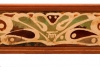 Theo Molkenboer, Art Nouveau notenhouten spiegel met batik perkament, 1899 - Theo Molkenboer