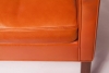 Børge Mogensen, Orange leather three-seat sofa, model 2209, 1960s - Børge Mogensen