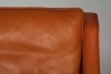 Børge Mogensen, Orange leather three-seat sofa, model 2209, 1960s - Børge Mogensen
