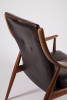 Peter Hvidt & Orla Mølgaard-Nielsen voor France & Son, teakhouten fauteuil met leren bekleding, model 148, 1953 - Peter Hvidt
