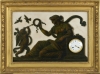 Paar Empire Trompe l’Oeil-schilderingen met klok en barometer, Piat-Joseph Sauvage