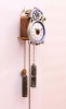 A small German wall clock with alarm, circa 1860