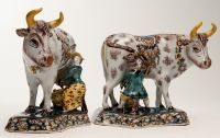 A Pair of Polychrome Milking Groups