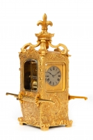 A French gilt brass ‘sedan chair’ carriage clock, circa 1870