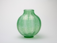 A.D. Copier, Unique green vase with tin crackle, Glass Factory Leerdam, 1929-1930 - Andries Dirk (A.D.) Copier