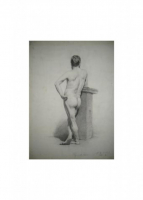 Marius Bauer: study drawing made at the The Hague art academy