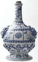 A Pilgrim Bottle in Blue Delftware