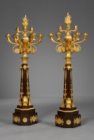 Pair of large French Restauration Candelabra