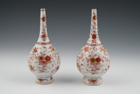 A pair Chinese  porcelain rosewater sprinklers