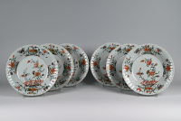 A set of six Chinese Famille Verte dishes