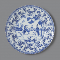 Chinese Kangxi blue and white plate