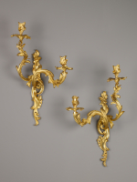 Pair of French Louis XV Appliques, after Nicolas Pineau