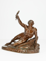Frenchg bronze gladiator figure
