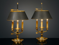 Paar Franse Empire Bouillotte-lampen