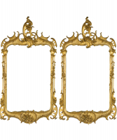 Een Paar Rechthoekige Hollandse Louis XV Spiegels