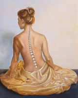 Dakmar Scholten, olieverf op doek, 'Precious Vulnerable' 2022 - Dakmar Scholten