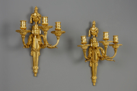 Pair of French Transition Wall Lights in the manner of Delafosse