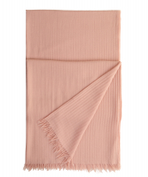 Hermès Pink Cashmere - Wool  'Grand H' Fringe Muffler - Hermès