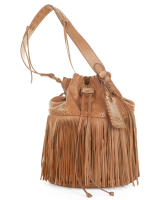 Polo Ralph Lauren Leather Fringe Bucket Bag - Ralph Lauren