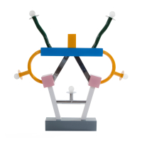 Ettore Sottsass (Innsbruck 1917 – 2007 Milaan), Ashoka, sculpturaal lichtobject. Ontworpen in 1981 voor de Memphis groep. Early edition. - Ettore Sottsass